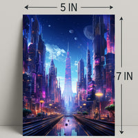 Futuristic Cityscape Poster