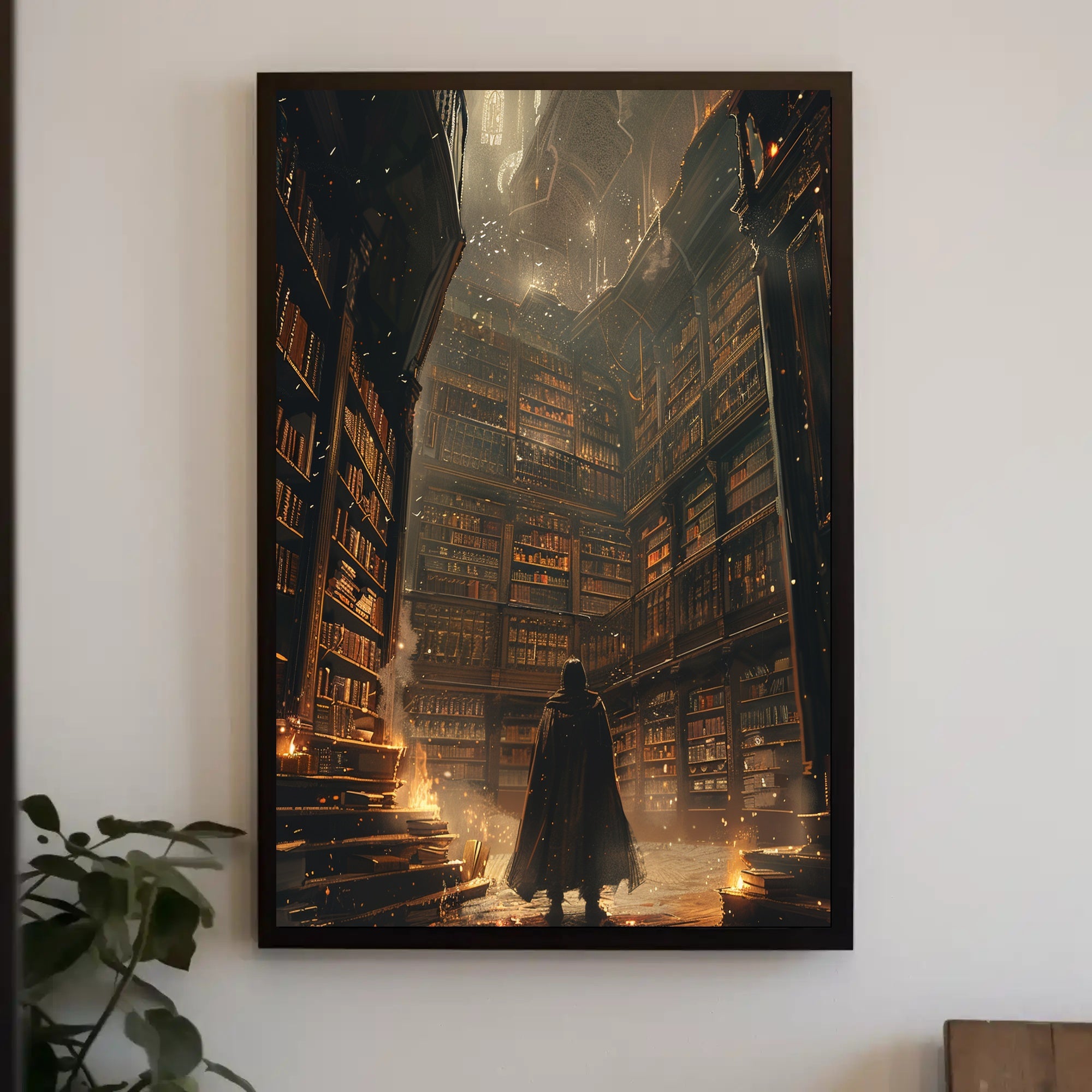 Towering Library Fantasy Adventure Poster PosterGoat