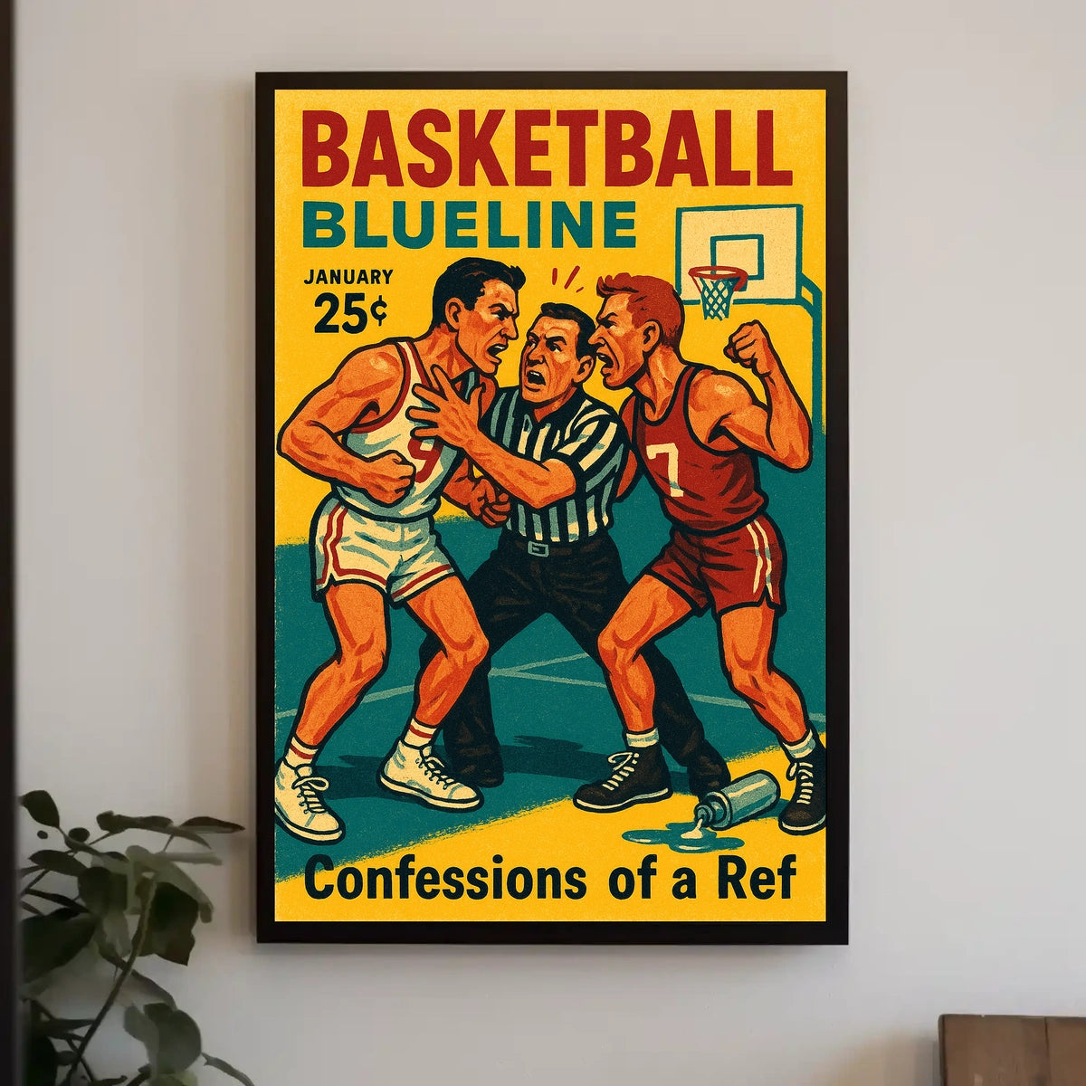 Basketball Blueline Poster