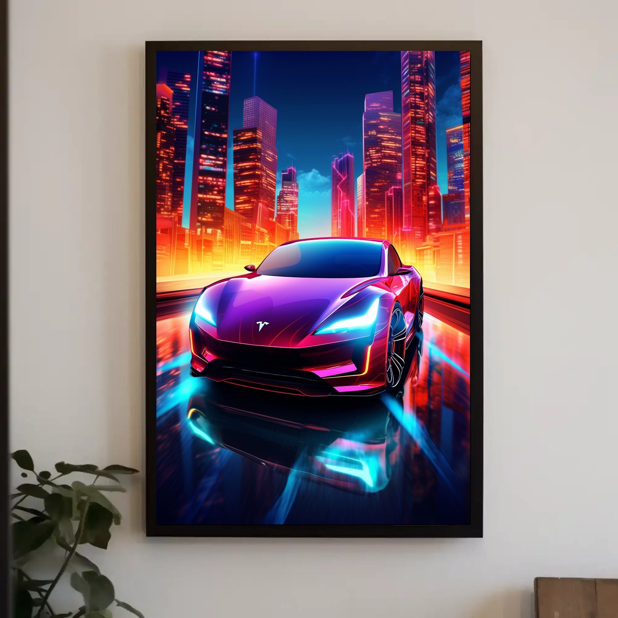 Futuristic Electric Elegance Poster PosterGoat