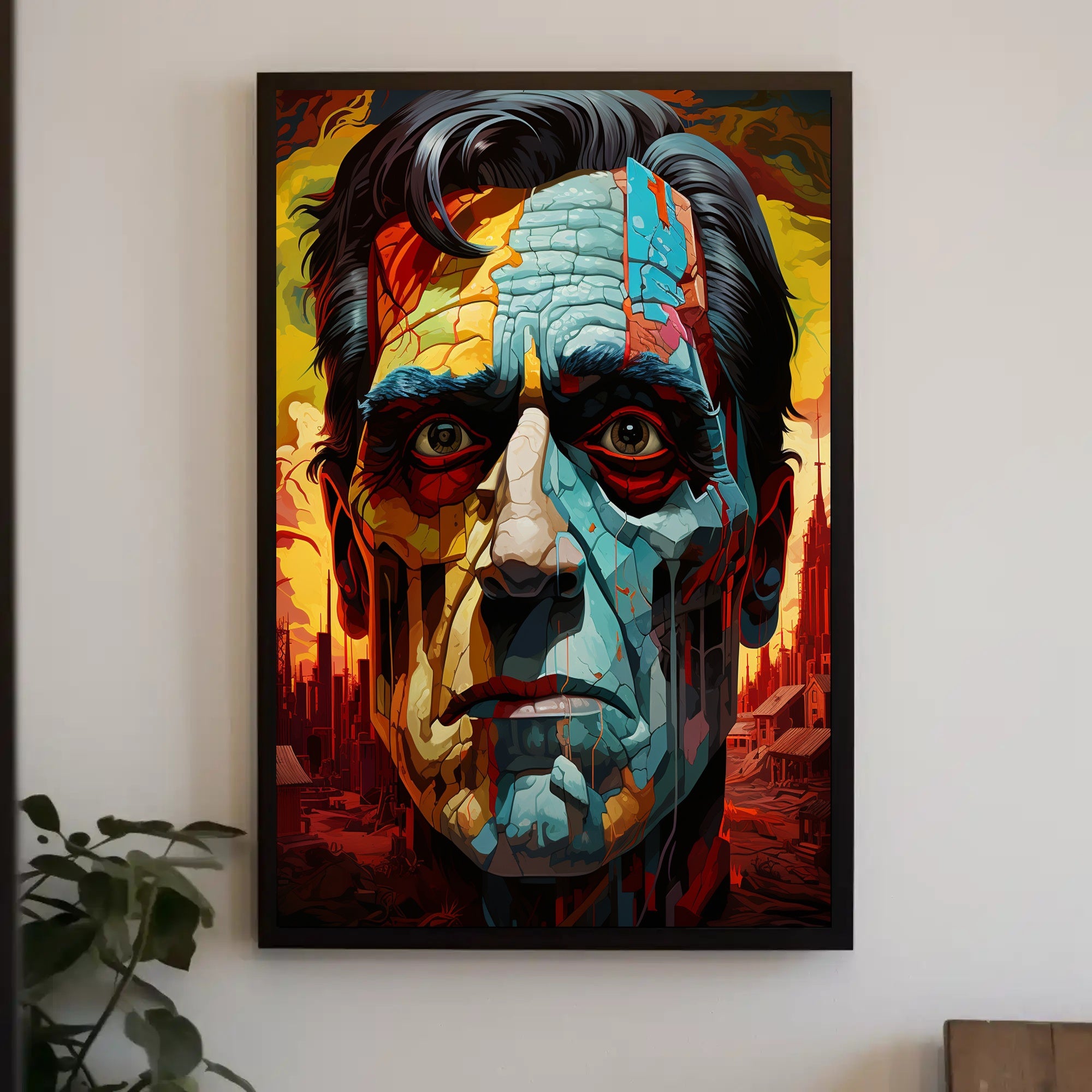 Abstract Portrait Of A Leader Abstract Poster PosterGoat