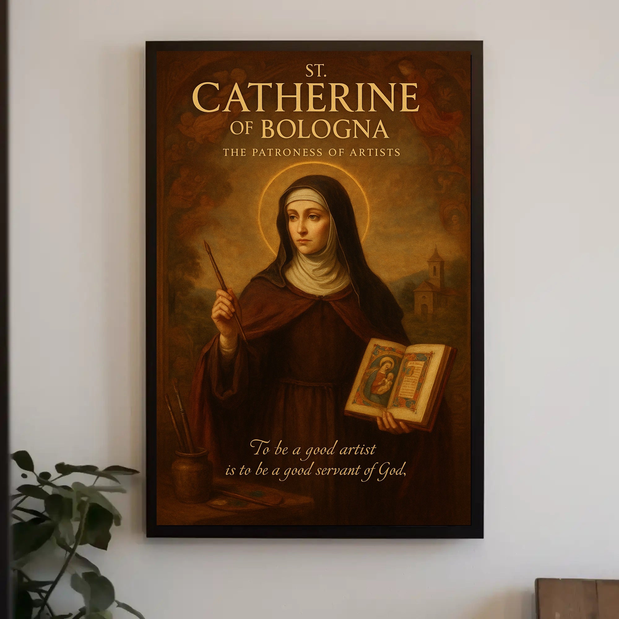St Catherine Of Bologna Patroness Poster Print