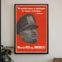 Mussolini's Provocation Poster PosterGoat