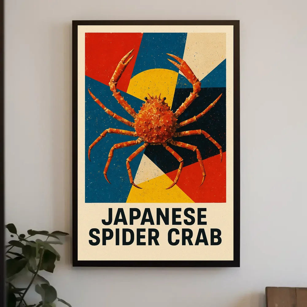 Japanese Spider Crab Art Poster