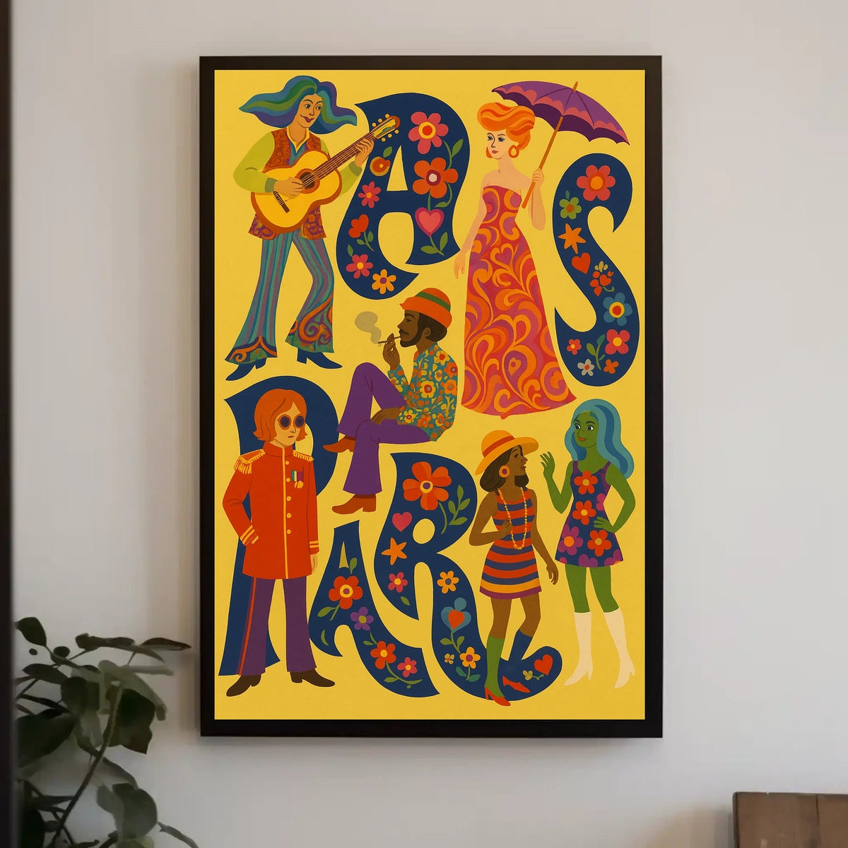 Retro Vibes A Colorful Celebration Poster