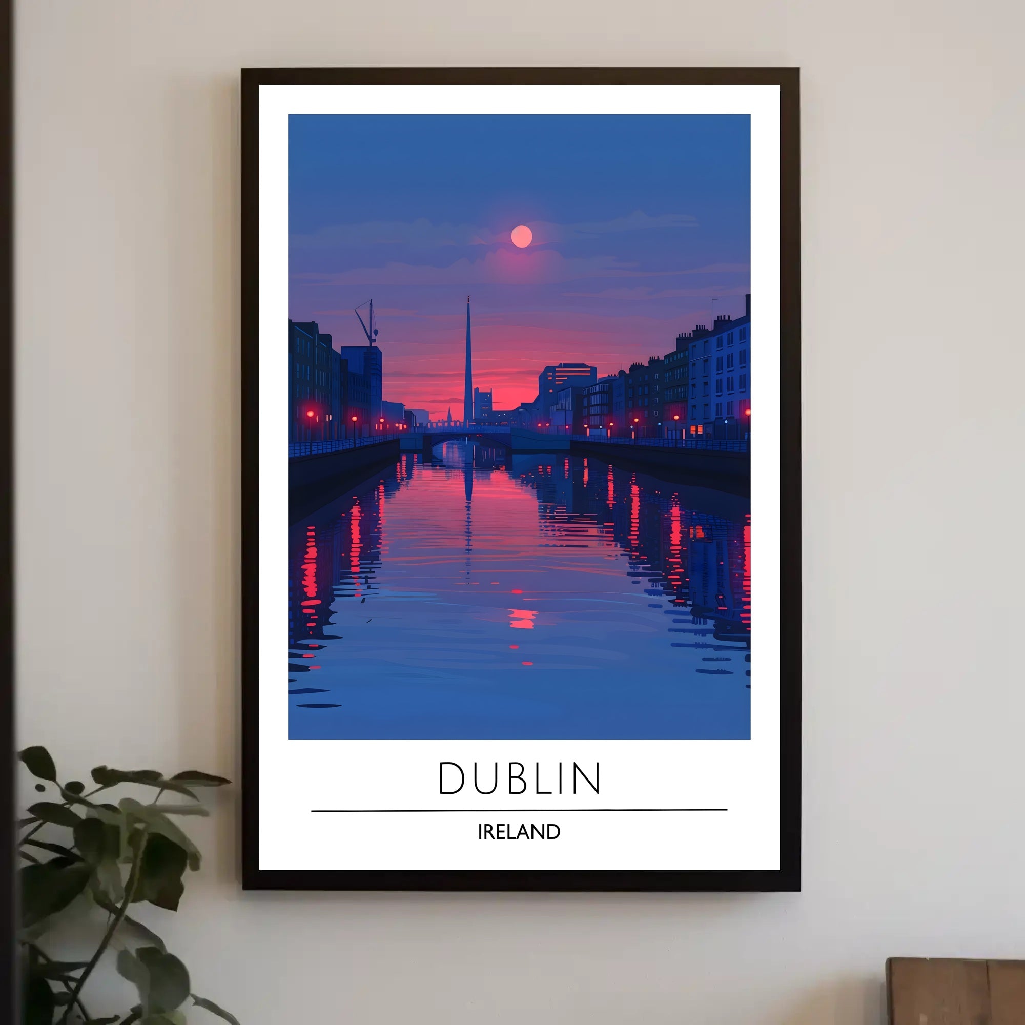 Dublin City Skyline at Sunset Urban or Cityscape Poster