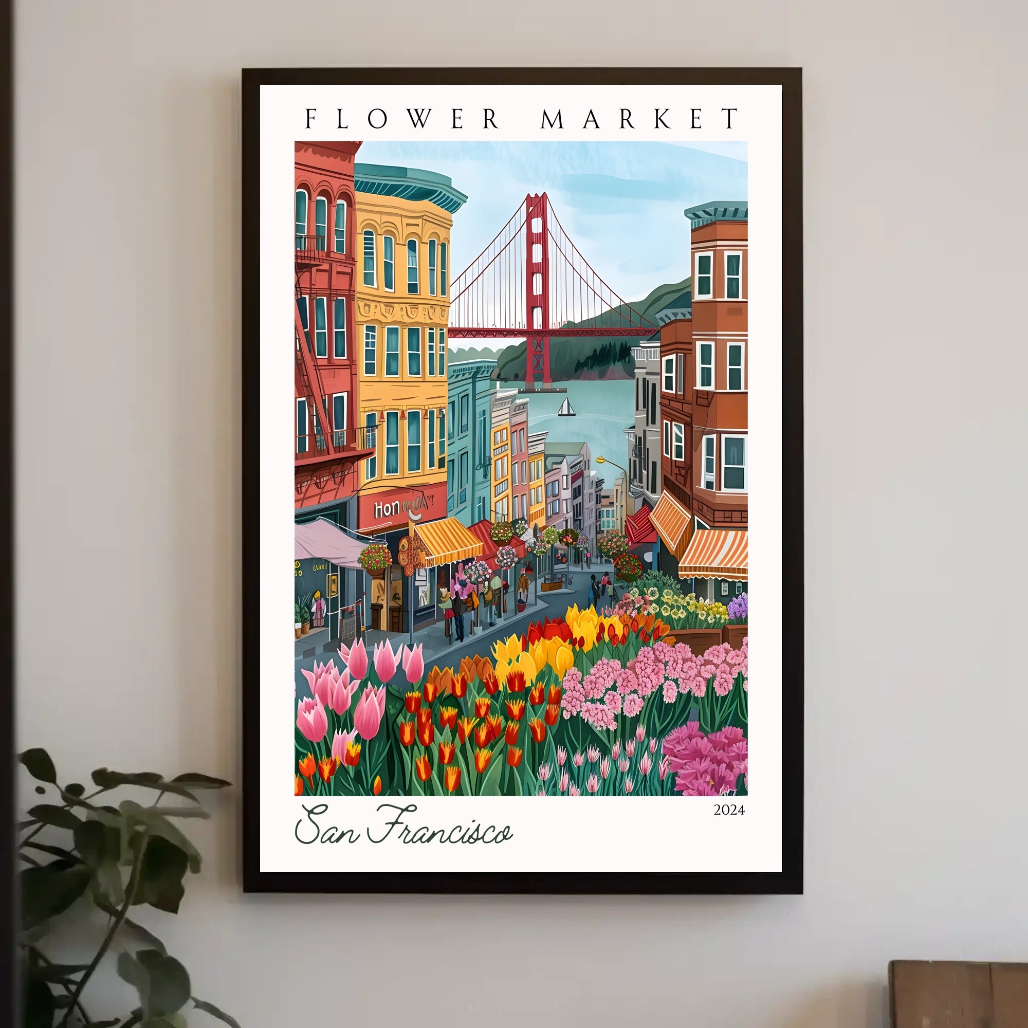 San Francisco Flower Market Poster PosterGoat
