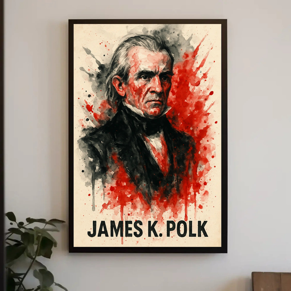 James K. Polk Portrait Vintage Historical or Presidential Poster