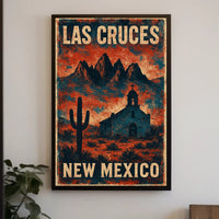 Vintage Las Cruces Travel Collector Poster