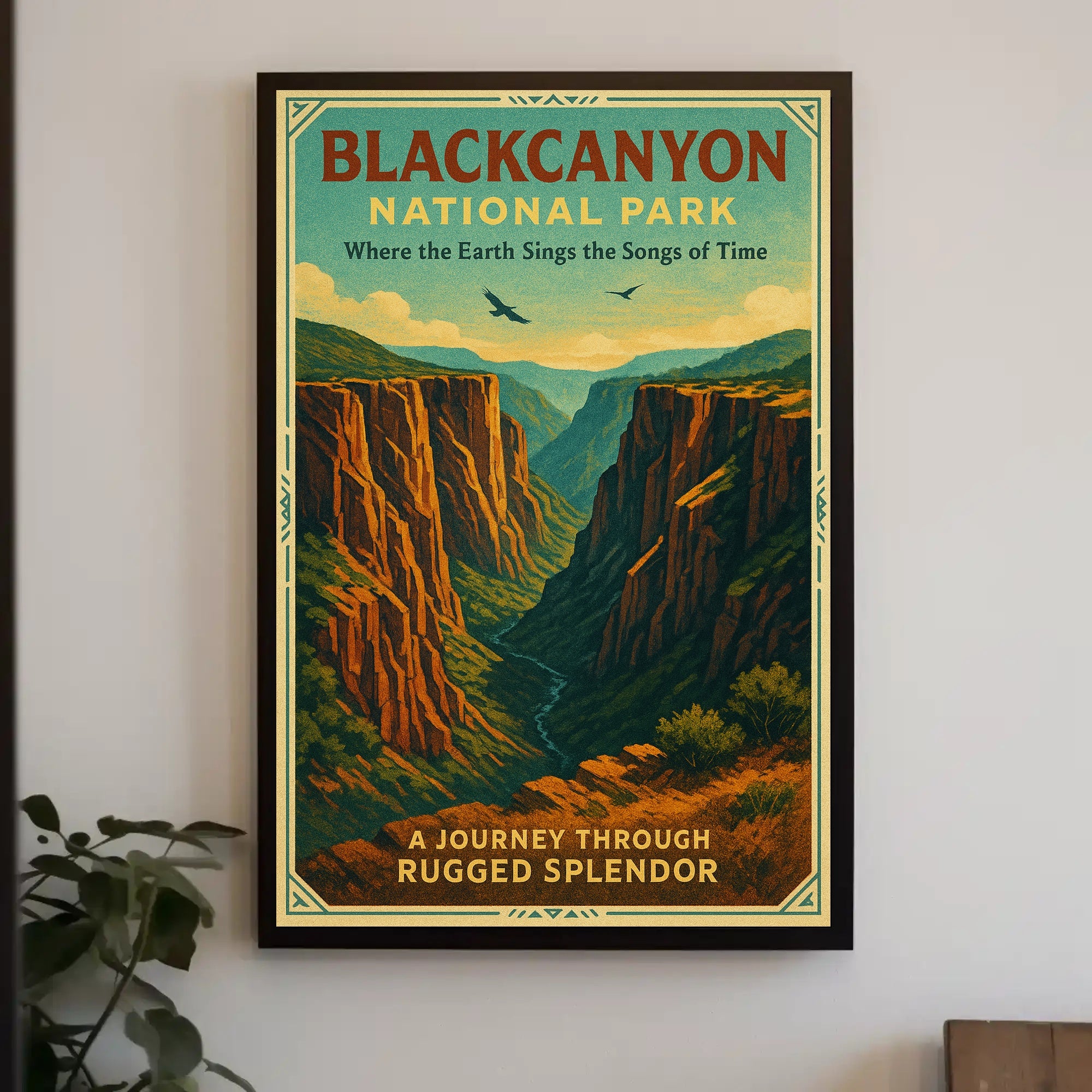 Black Canyon National Park Scenic Poster Print
