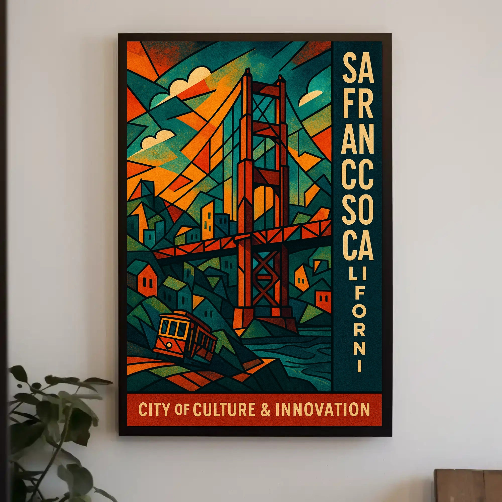 San Francisco Modern Cityscape Poster Wall Art