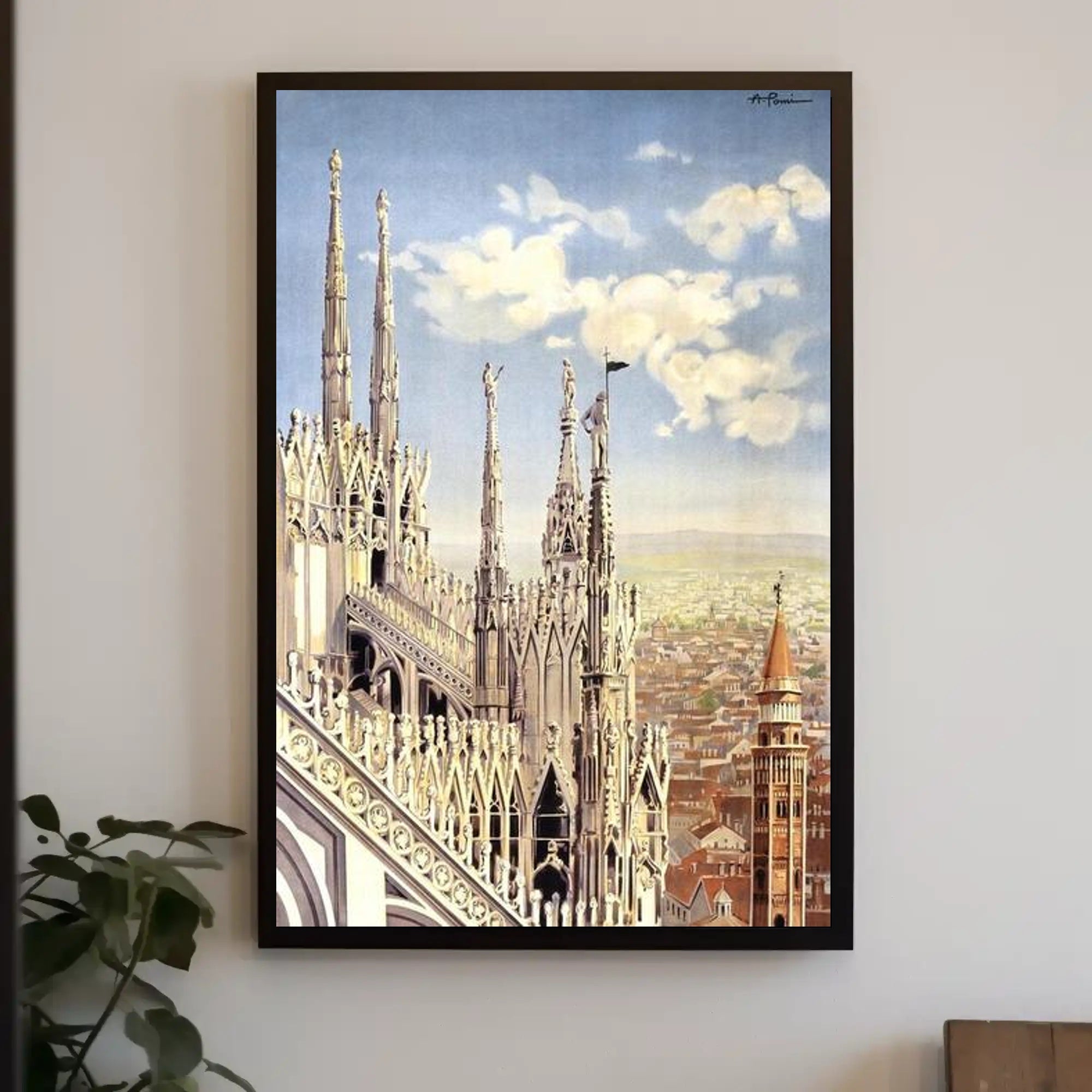 Gothic Architecture and Cityscape Poster PosterGoat