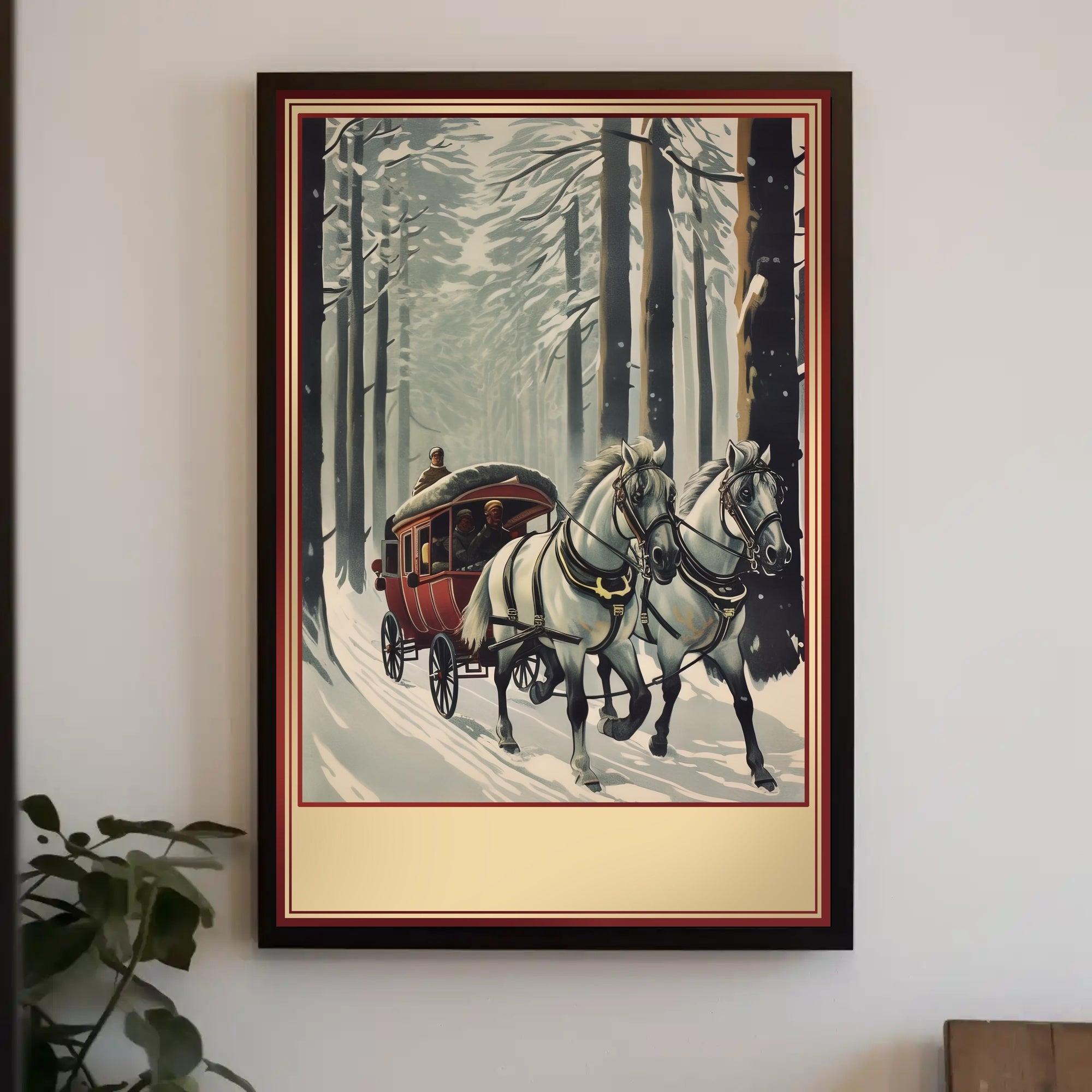 Winter Carriage Ride Poster