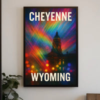 Cheyenne Wyoming Scenic Minimalist Decor Lovers Poster