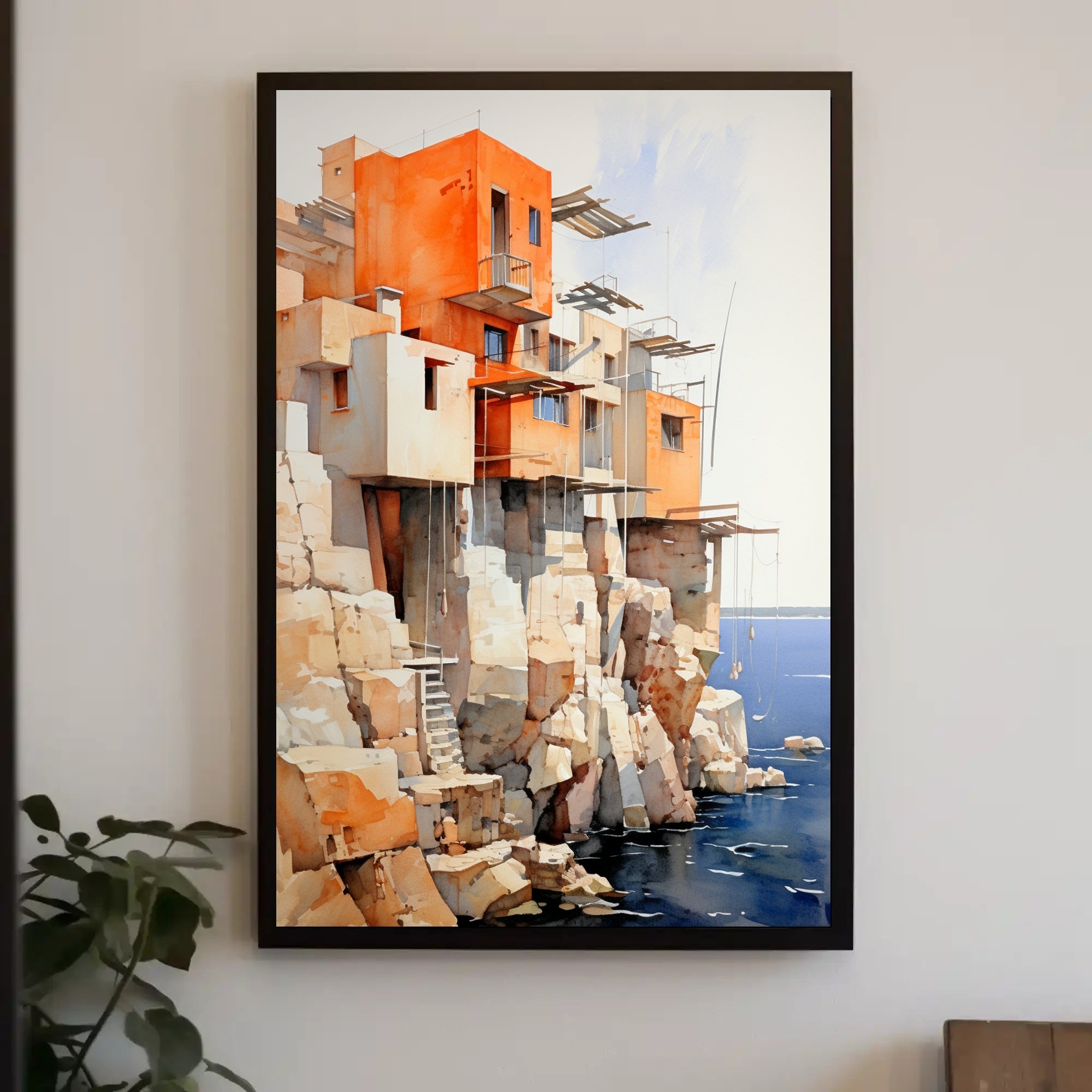 Cliffside Architecture Poster