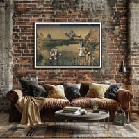 Mechanized Wildlife in Nature Poster