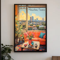 Cozy Houston Living Room View Poster