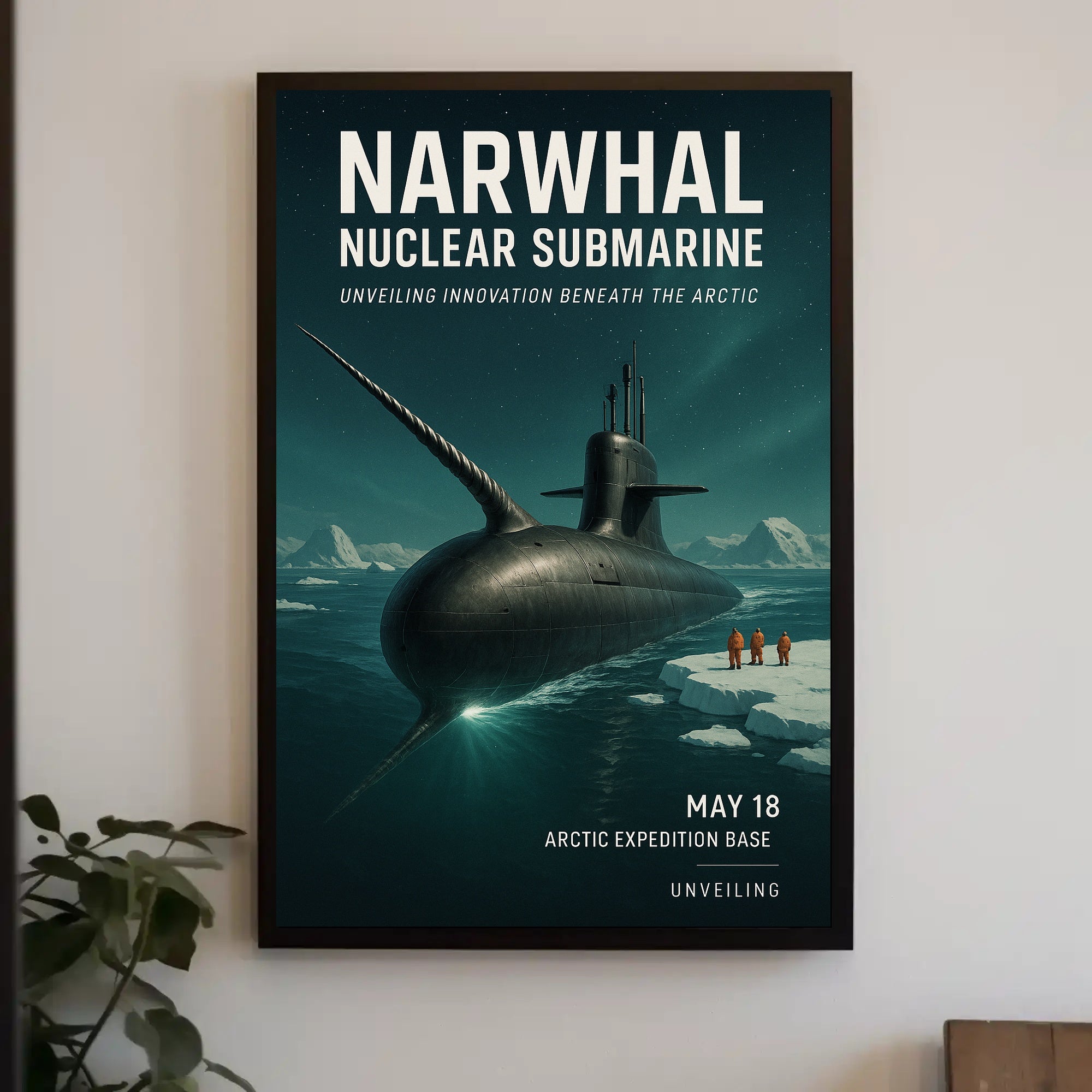 Narwhal Nuclear Submarine Unveiling Poster PosterGoat