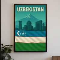 Uzbekistan Cultural Landmarks And Poster