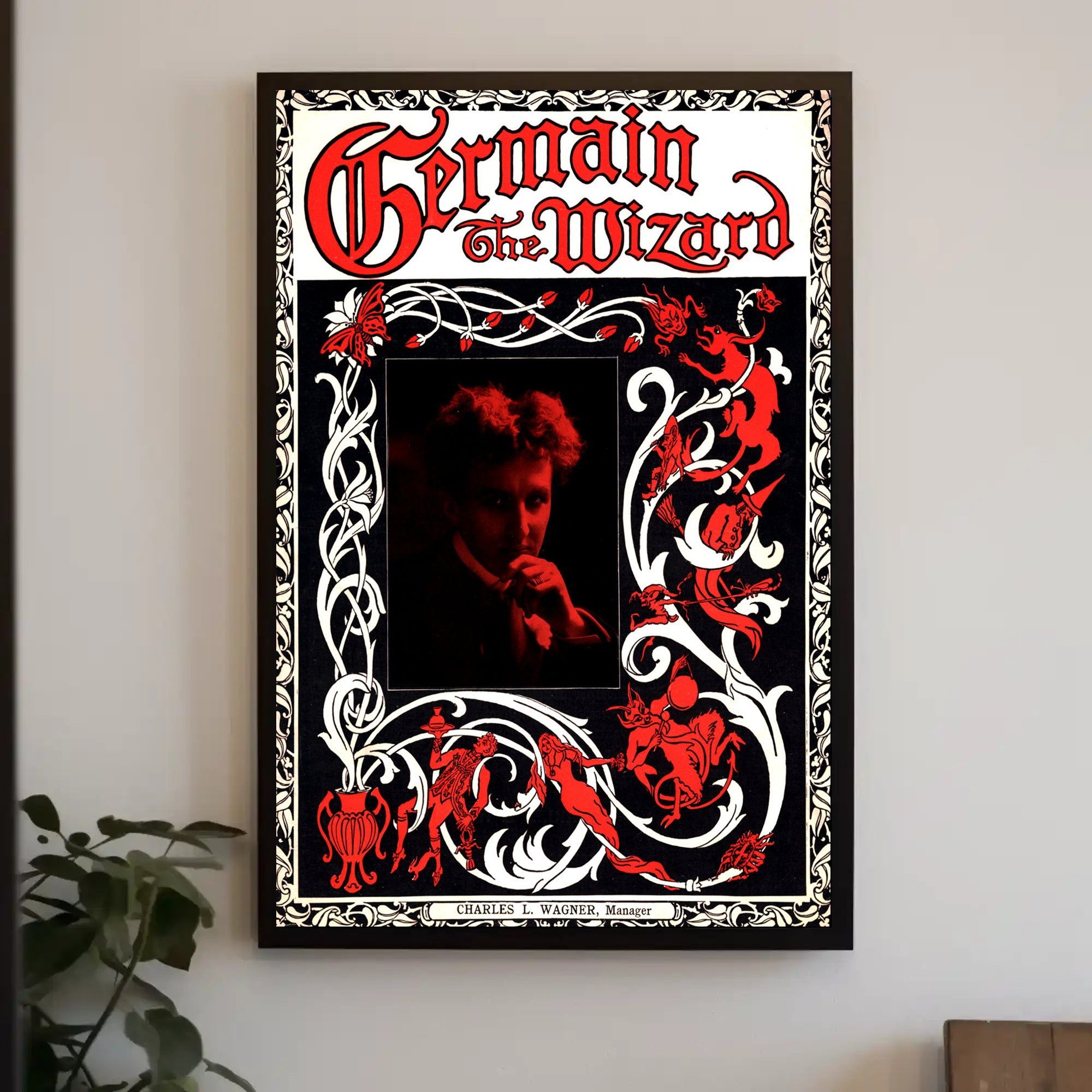 Germain the Wizard Art Nouveau Mystical Poster