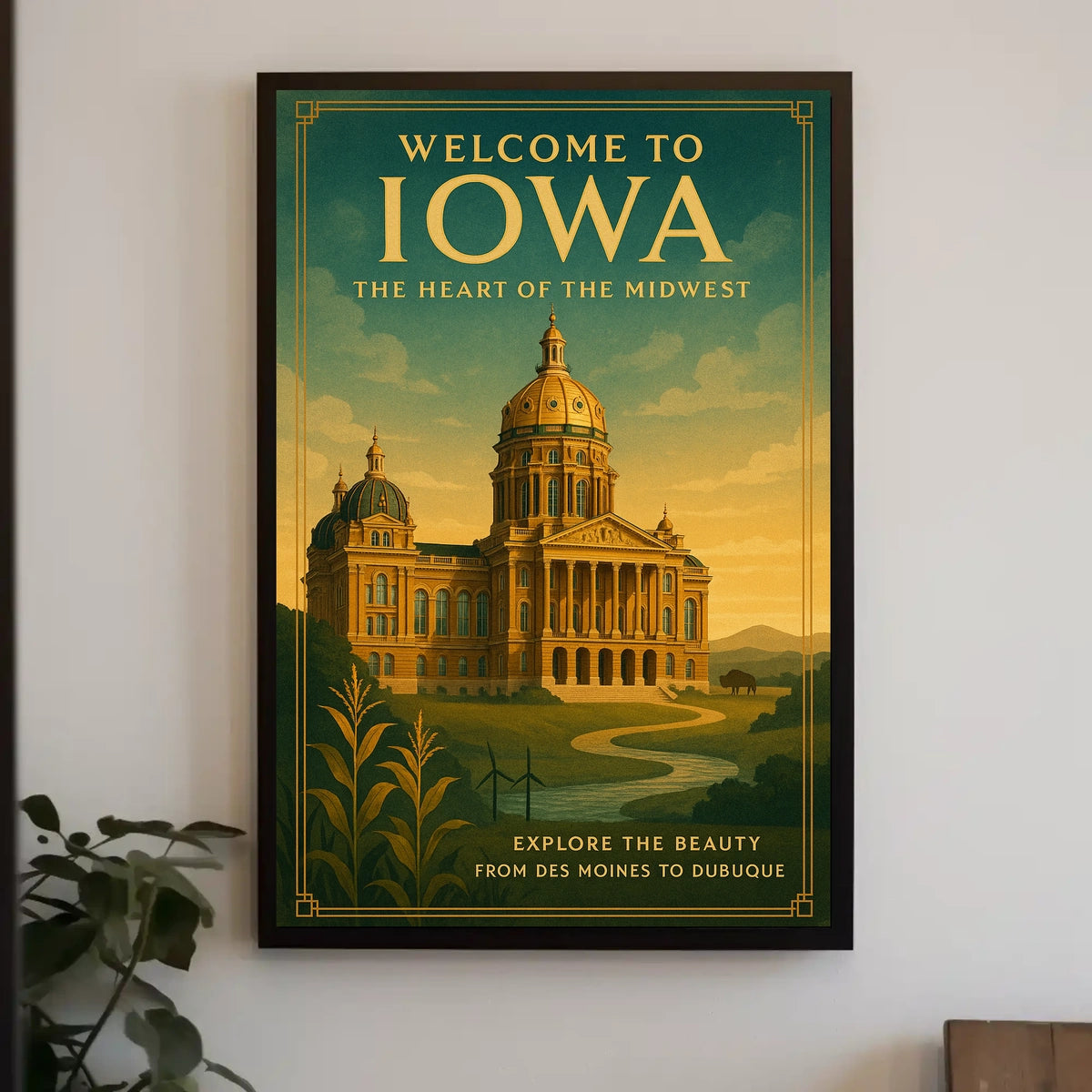 Welcome to Iowa The Heart of the Midwest Poster