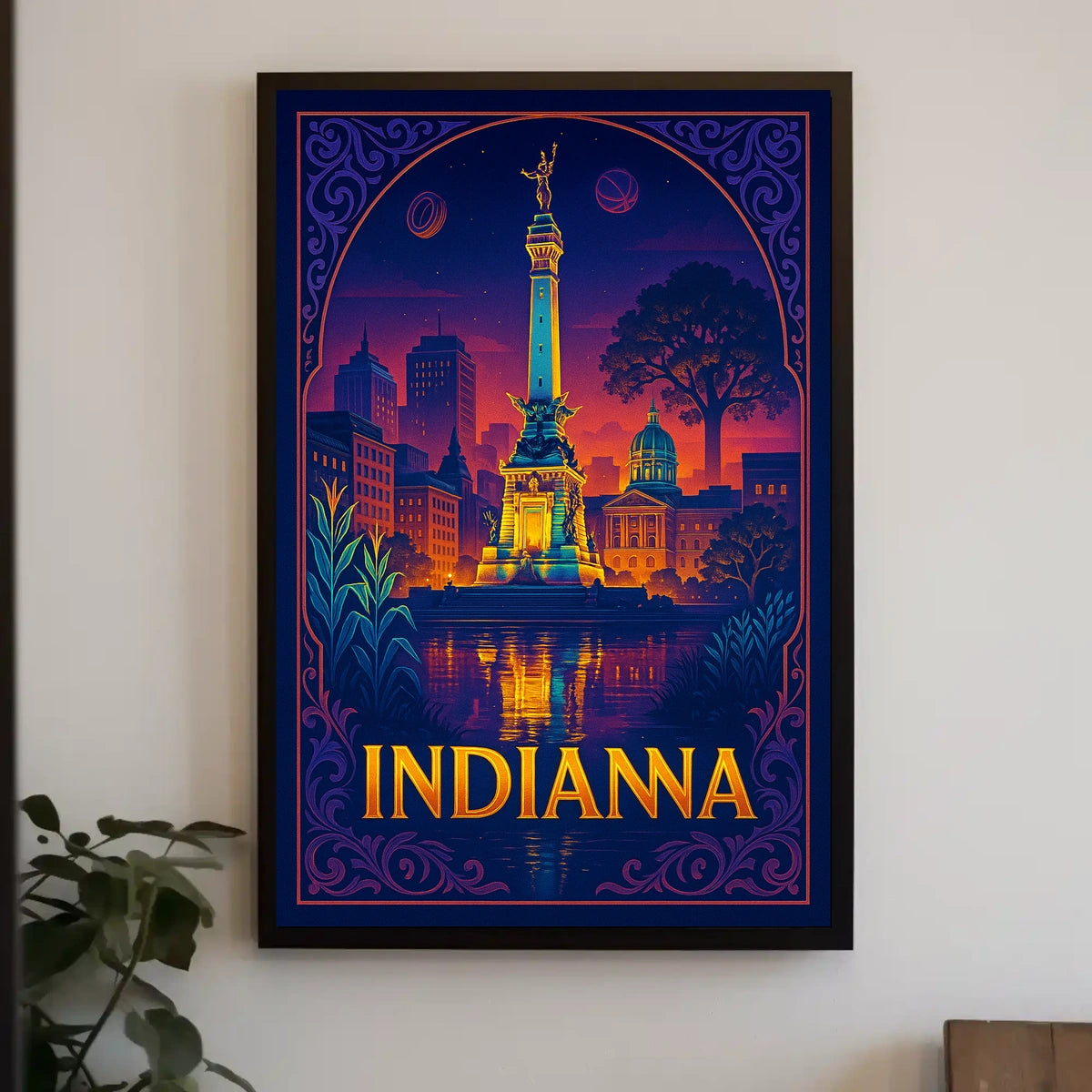 Indiana Nightscape Poster