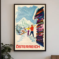 Österreich Winter Adventure Poster PosterGoat