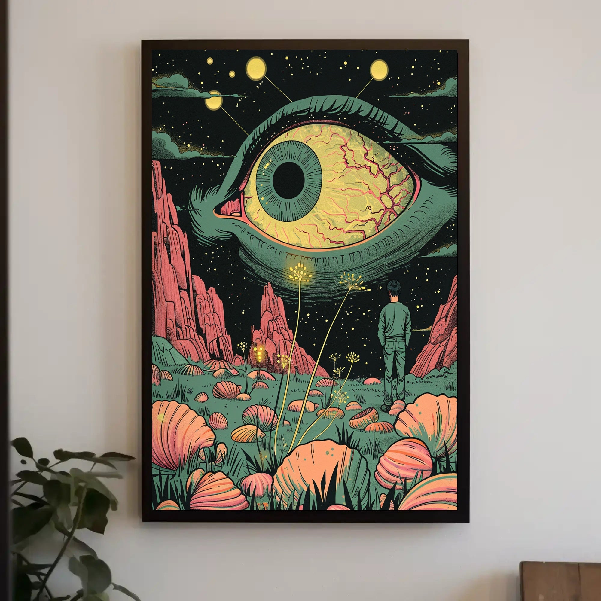 Cosmic Eye Landscape Art Print Poster for Home Decor PosterGoat