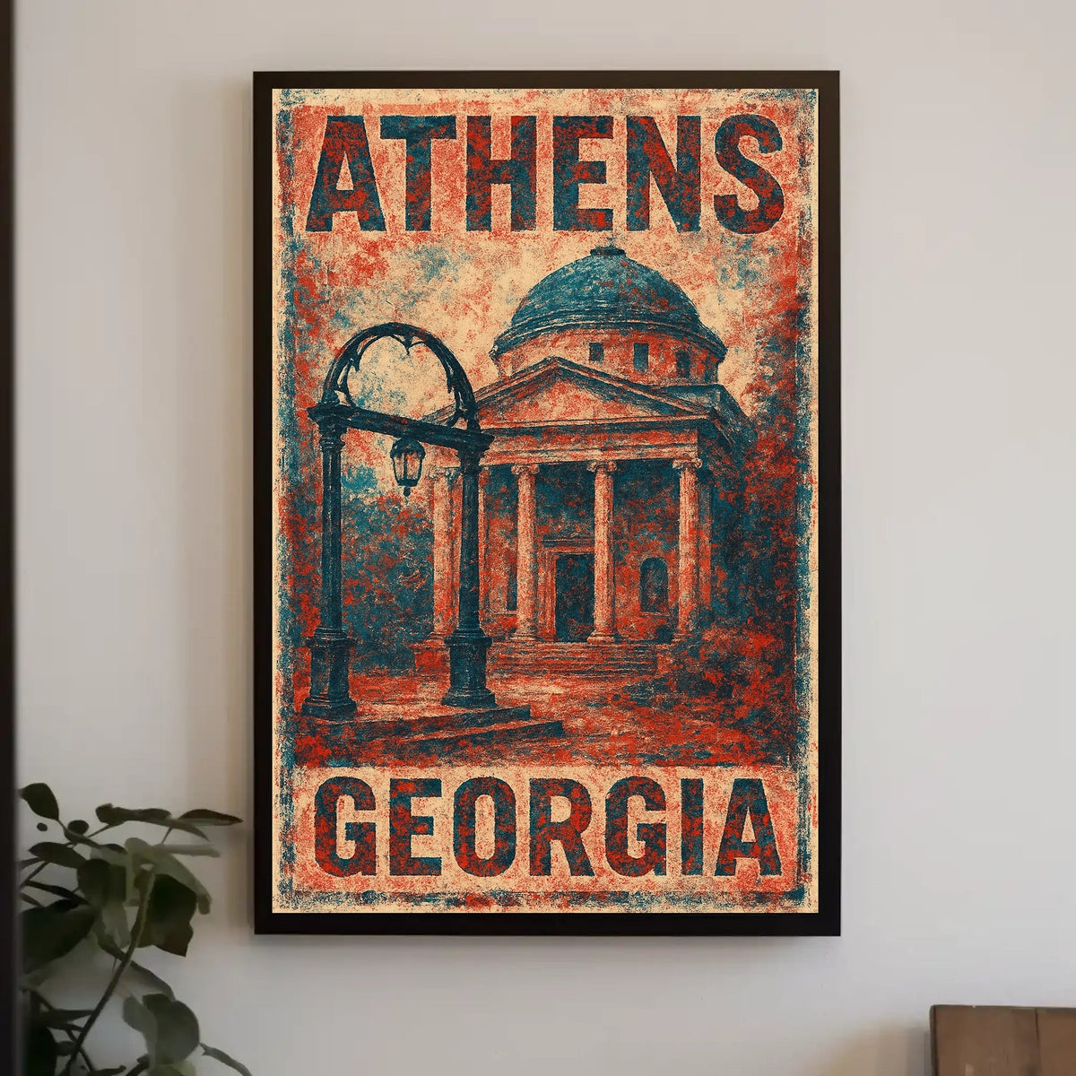 Athens, Georgia Architectural Tribute Poster