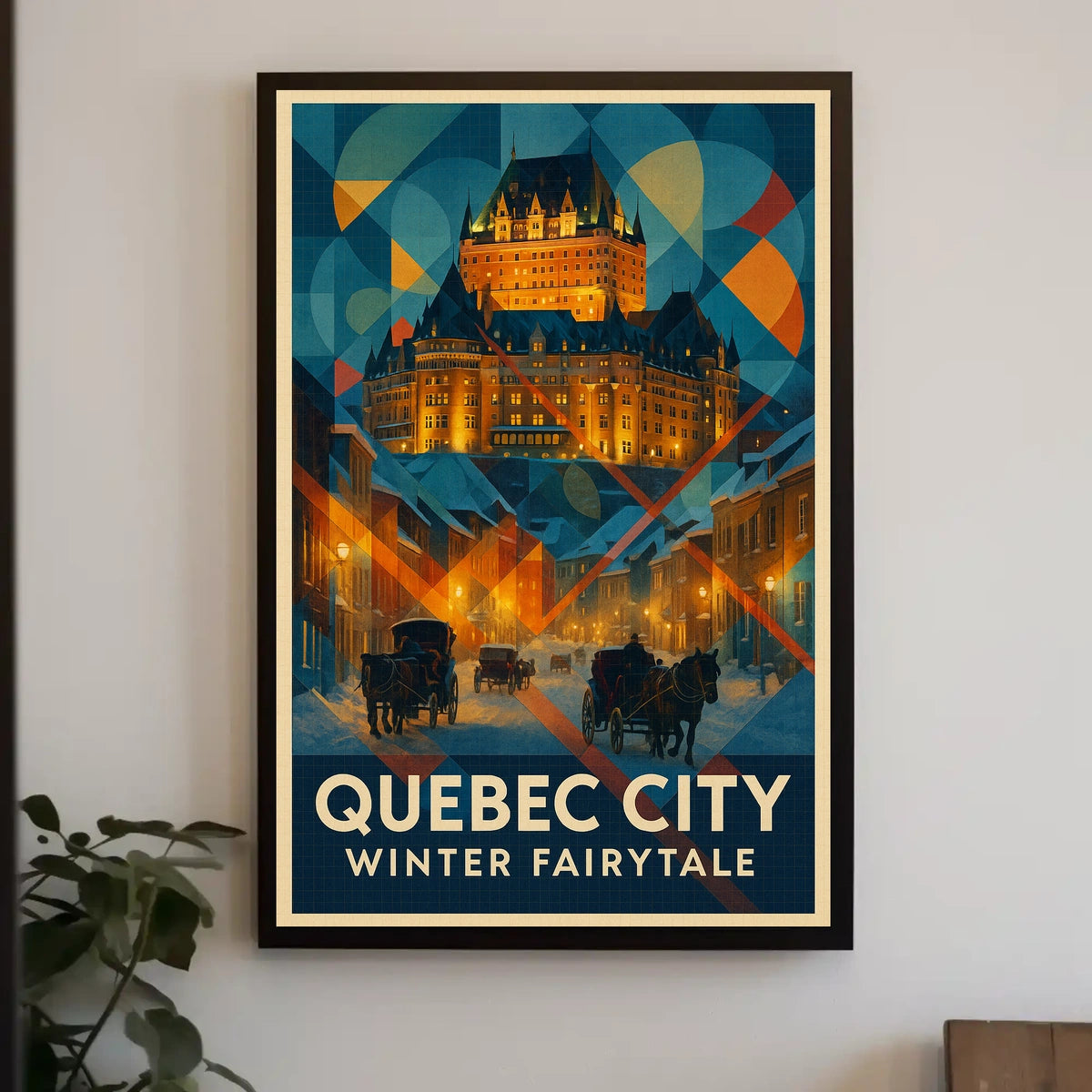 Quebec City Winter Fairytale Poster