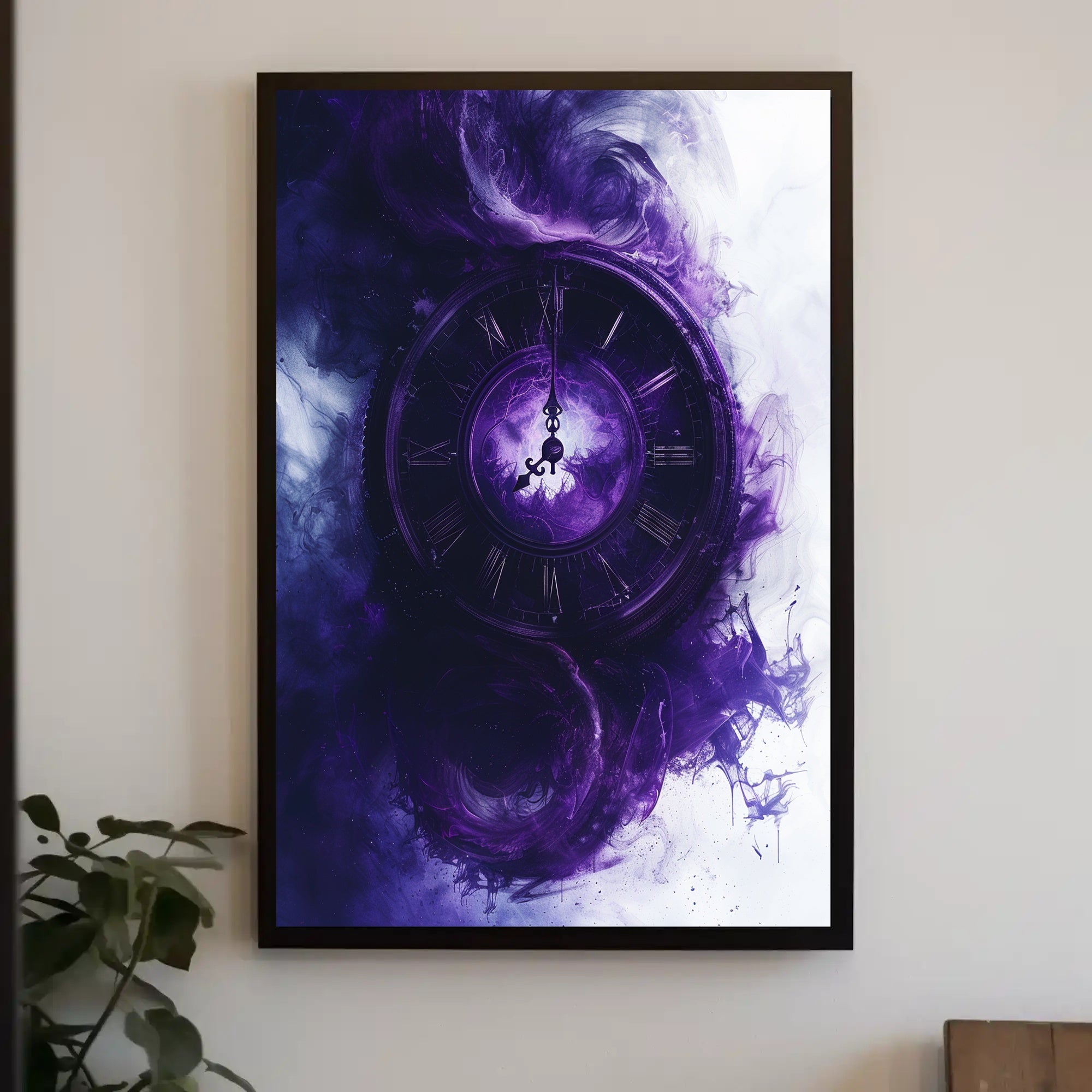 Mystical Clock in Ethereal Clouds Fantasy or Mythology Poster PosterGoat