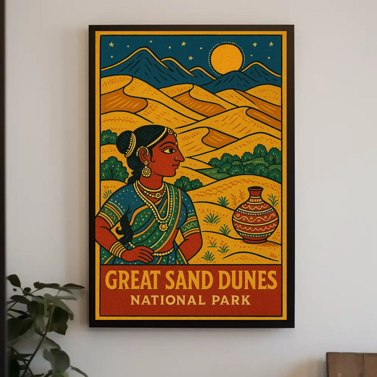 Wanderlust Sand Dunes National Park Scenic Poster