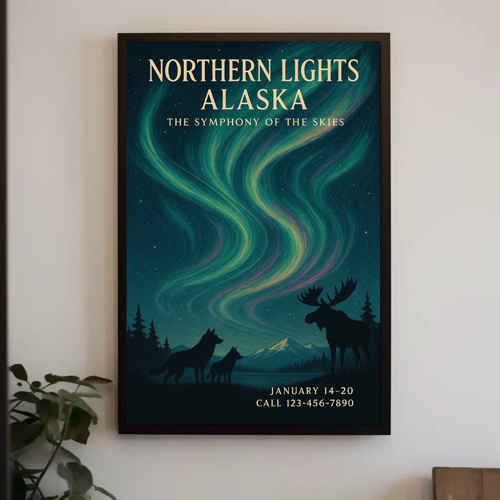 Majestic Aurora over Alaska: National Park Poster