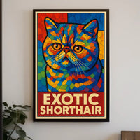 Exotic Shorthair Cat Art Poster
