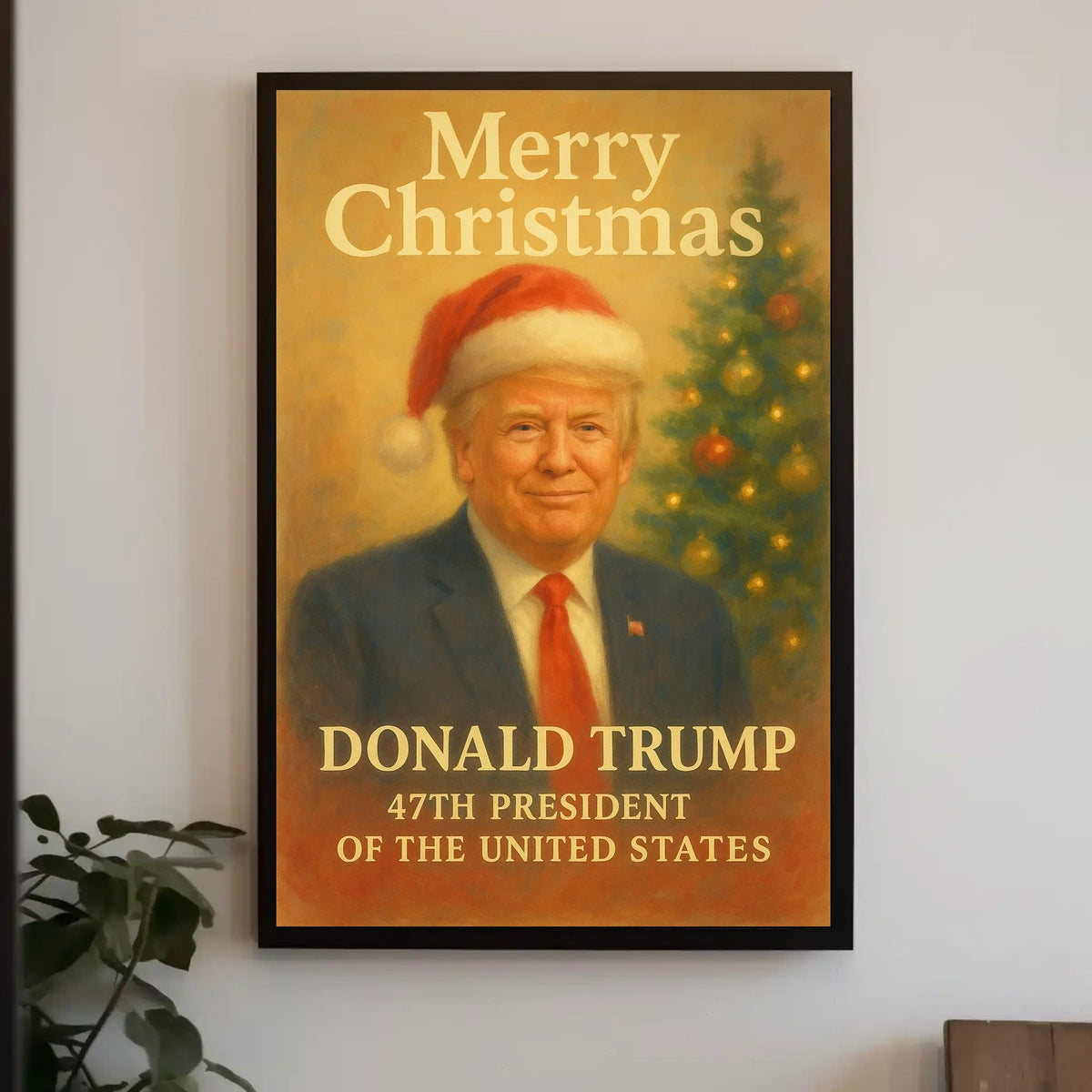 Donald Trump Merry Christmas Presidential Political Poster