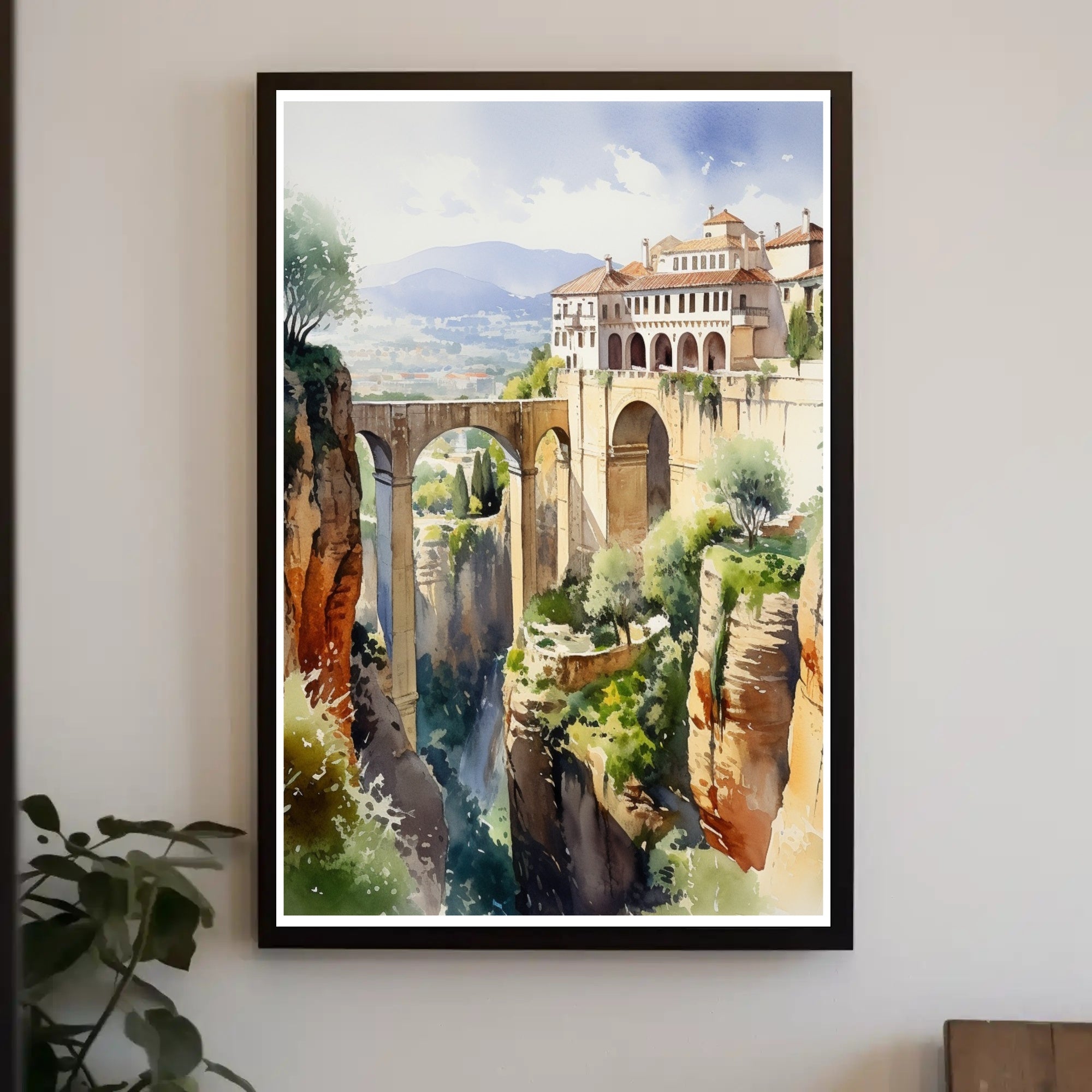 Serene Cliffside Retreat Poster PosterGoat