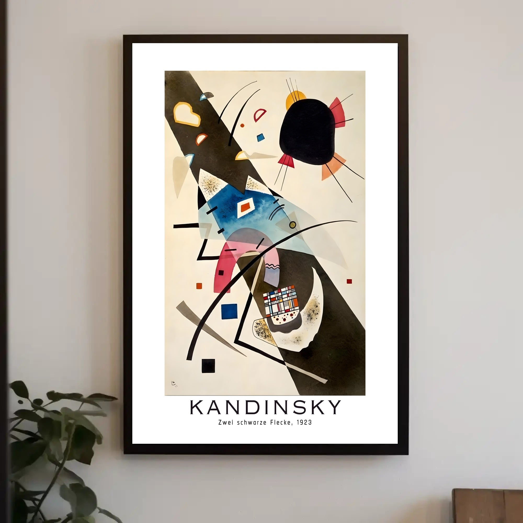 Kandinsky Zwei schwarze Flecke 1923 Poster