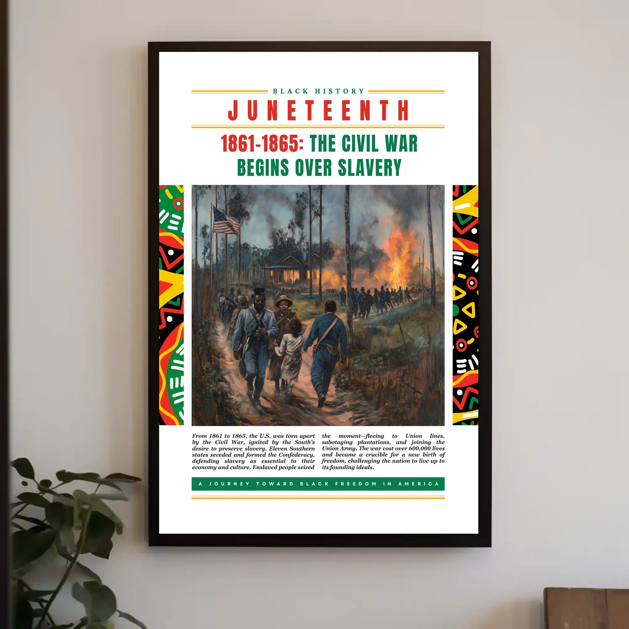 Civil War Freedom Journey Historical Poster