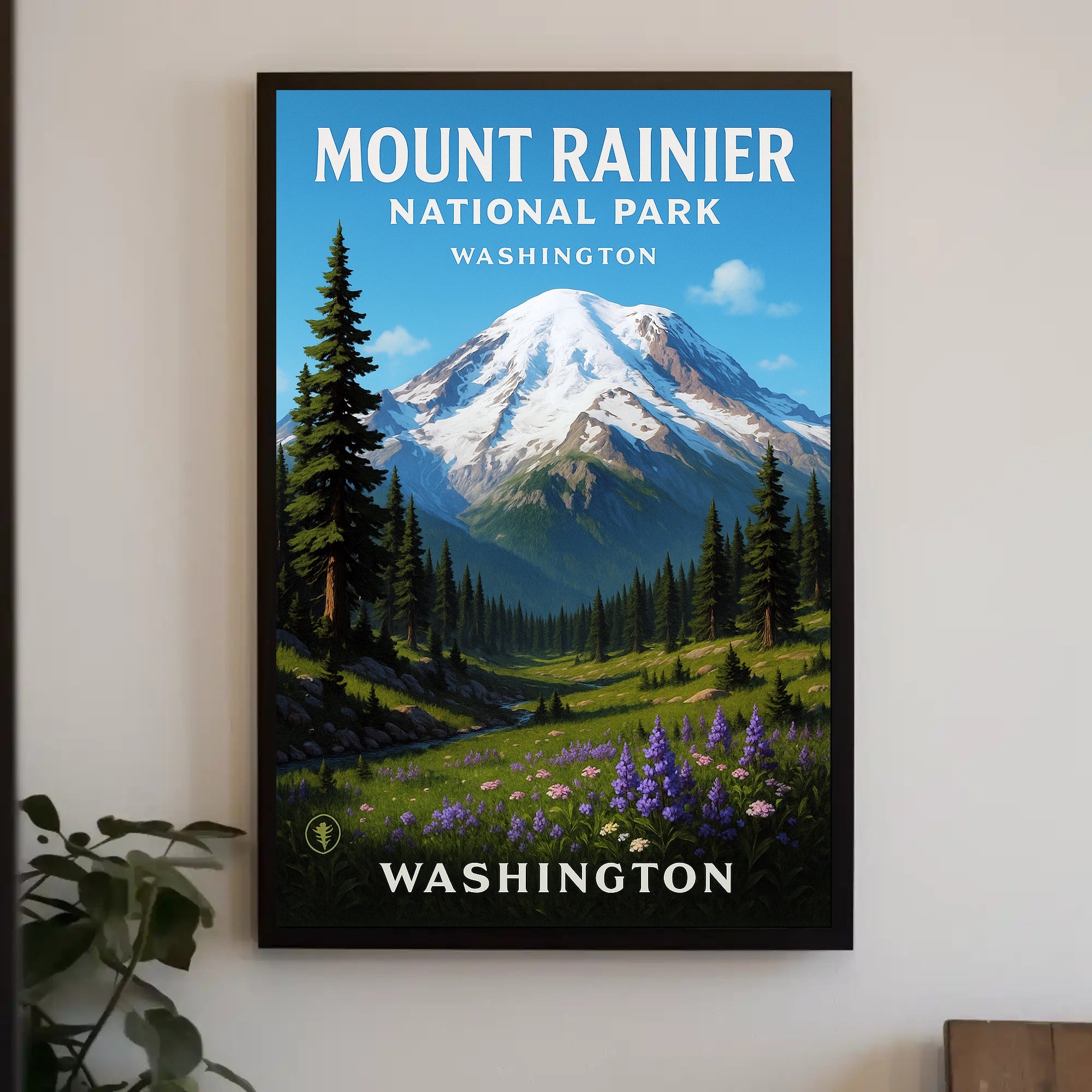 Mount Rainier National Park Poster PosterGoat
