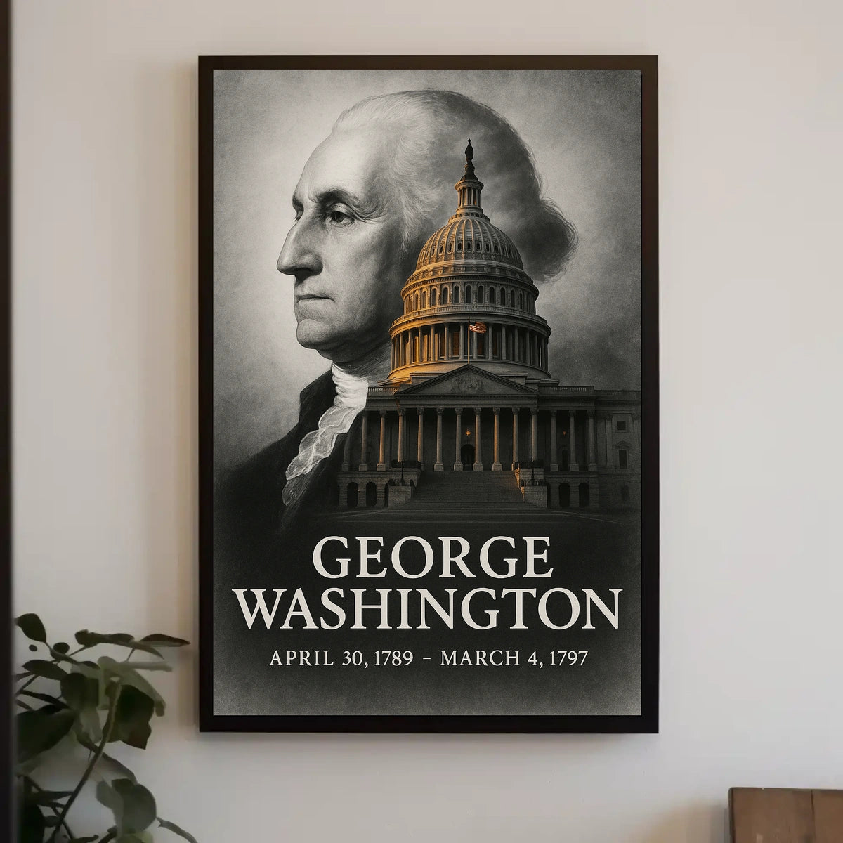 George Washington 1st President of the United States Reflections Poster