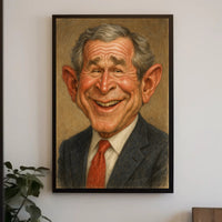 George W. Bush Caricature Poster PosterGoat