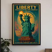Statue of Liberty Vintage Inspirational Cultural or Heritage Poster