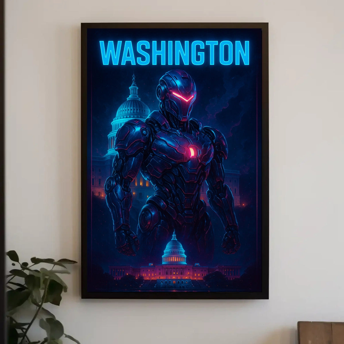 Washington The Futuristic Guardian Poster