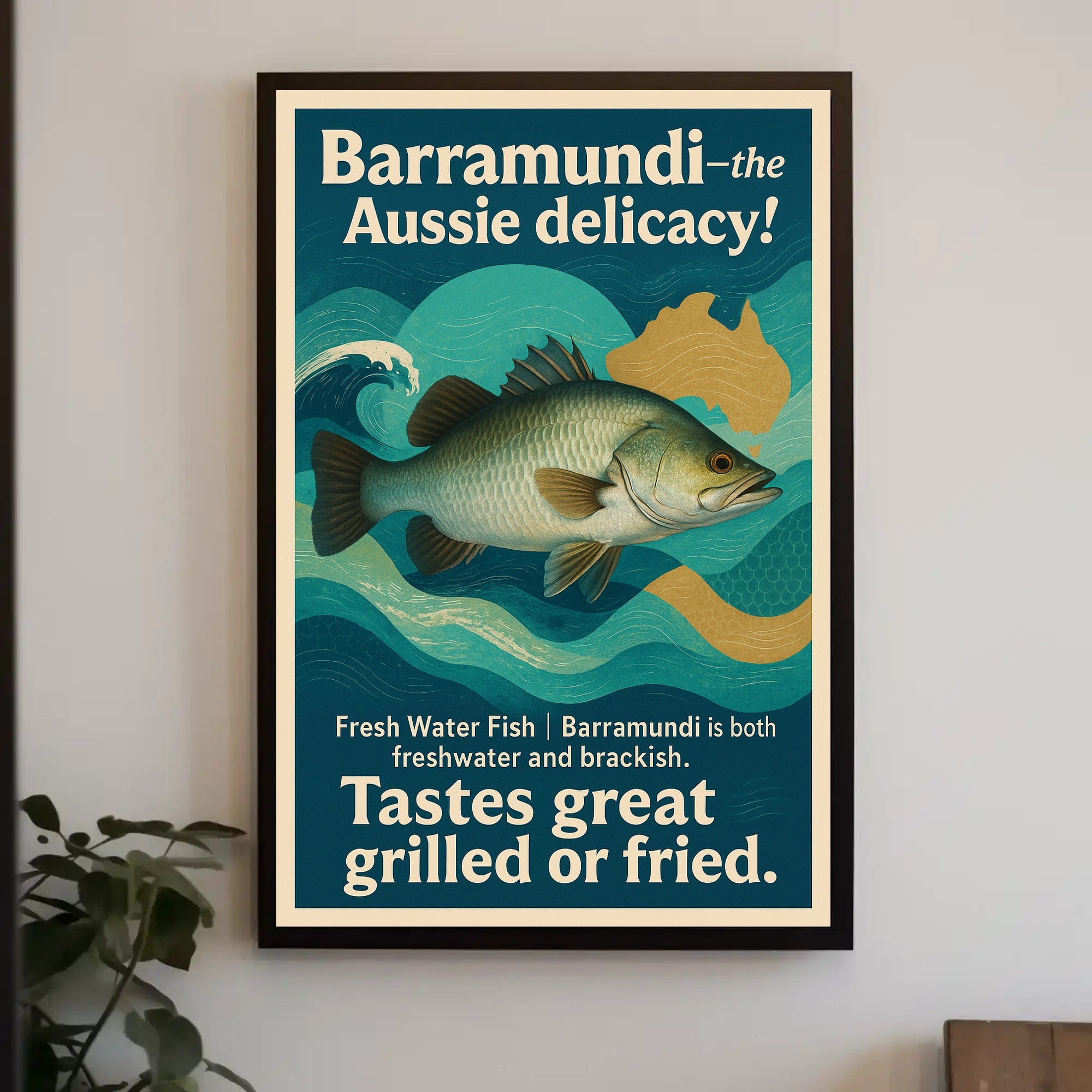 Barramundi Australian Delicacy Cultural or Heritage Poster