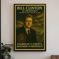 President Bill Clinton Commemorative Historical or Presidential Poster