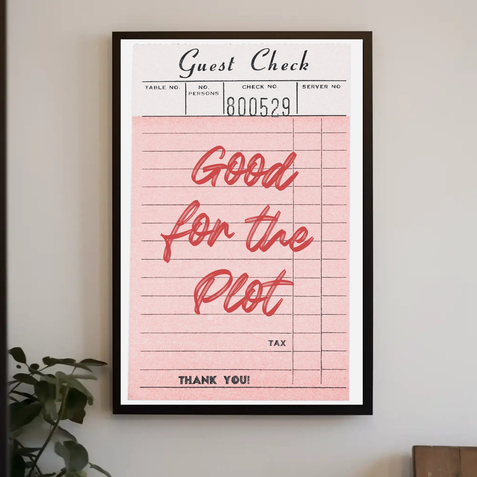 Good for the Plot Vintage Dining Artistic Poster PosterGoat