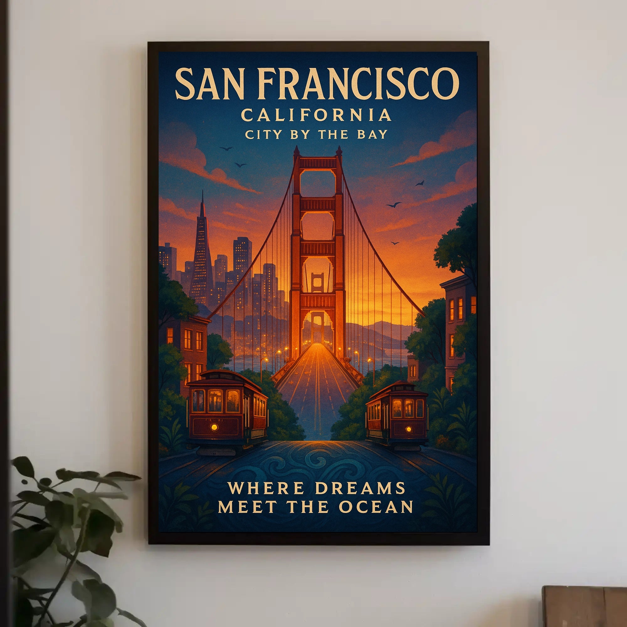 San Francisco Dreams Vintage Travel Poster