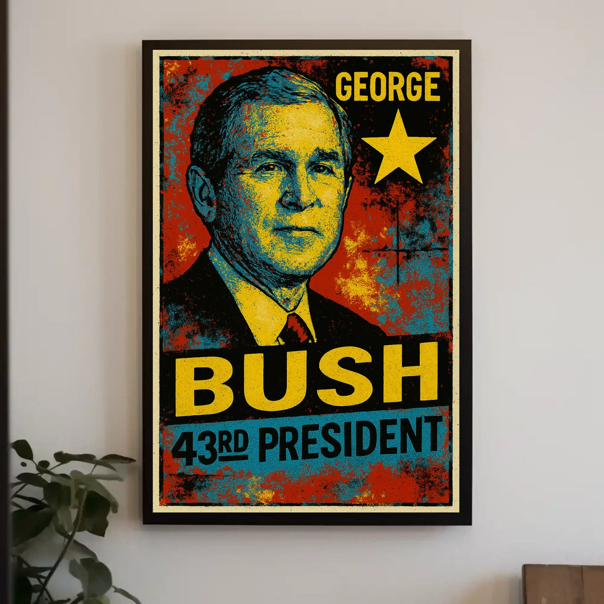 George W. Bush 43rd President of the United States Graffiti Pop Art Poster