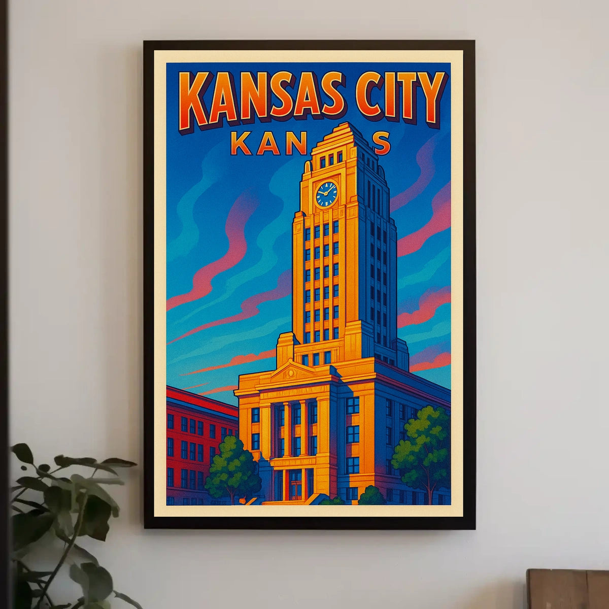 Kansas City Skyline Poster