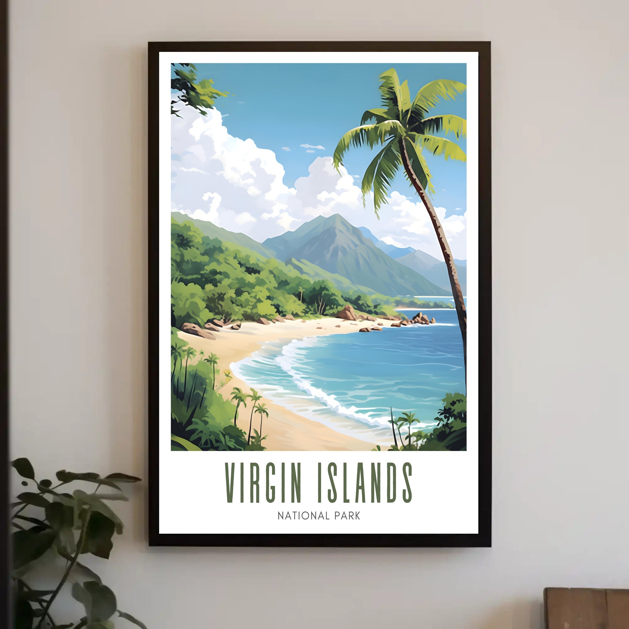 Virgin Islands National Park Poster Vintage Coastal